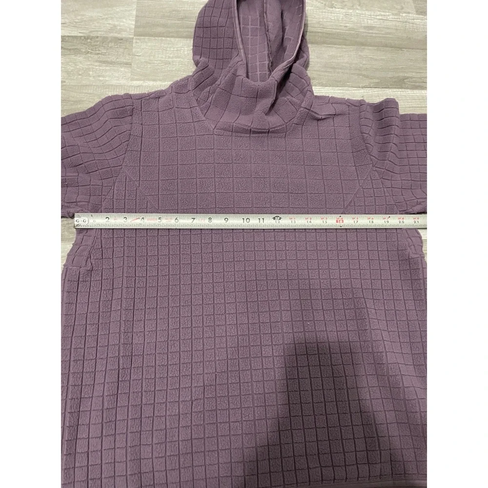 Lululemon Purple Grid Fleece Hoodie Pullover Soft Quilted Texture Women's